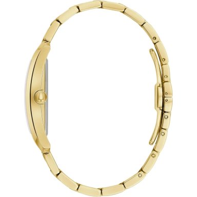BULOVA RELOJ NUESTRA SEÑORA DE GUADALUPE DE MUJER 3 AGUJAS DE CUARZO DIAMANTES | ORO/NEGRO - 2