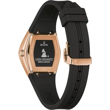 BULOVA RELOJ LATIN GRAMMY GEMINI MUJER CUARZO ACERO CORREA SILICONA CRISTAL | NEGRO - 2