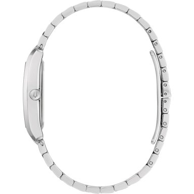 BULOVA RELOJ CLÁSICO MUJER VESTIR CUARZO 3 AGUJAS DIAMANTES BRAZALETE ACERO | PLATA - 2