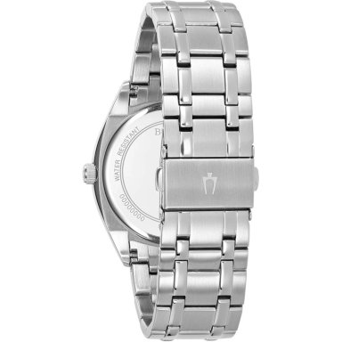 BULOVA RELOJ CLÁSICO VESTIR HOMBRE TOPÓGRAFO CUARZO 2 AGUJAS DÍA FECHA LUMINOSO | PLATEADO - 3