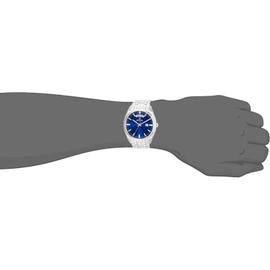 BULOVA RELOJ CLÁSICO VESTIR HOMBRE TOPÓGRAFO CUARZO 2 AGUJAS DÍA FECHA LUMINOSO | PLATEADO - 4