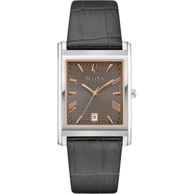 BULOVA RELOJ CLÁSICO SUTTON HOMBRE CUARZO 3 AGUJAS CALENDARIO CORREA PIEL | GRIS