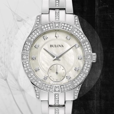 BULOVA RELOJ CRYSTAL PHANTOM MUJER CUARZO 3 AGUJAS SEGUNDERO PEQUEÑO NÁCAR | PLATEADO - 4