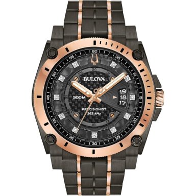 BULOVA RELOJ ICON HOMBRE CUARZO ALTA PRECISIÓN DIAMANTES RESISTENTE AGUA | GRIS OSCURO