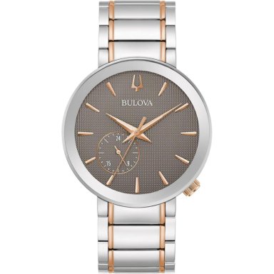 BULOVA RELOJ LATIN GRAMMY HOMBRE MODERN FUTURO BICOLOR ESFERA GRIS 24 H | PLATA/ORO ROSA