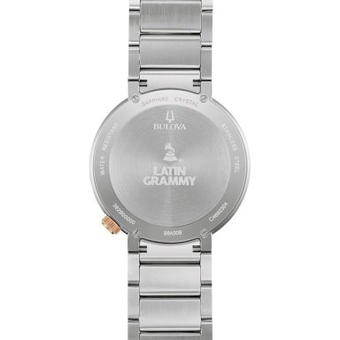 BULOVA RELOJ LATIN GRAMMY HOMBRE MODERN FUTURO BICOLOR ESFERA GRIS 24 H | PLATA/ORO ROSA - 4