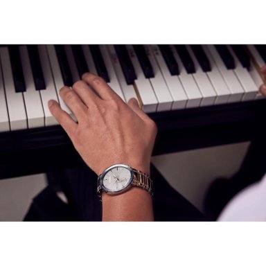 BULOVA RELOJ LATIN GRAMMY HOMBRE MODERN FUTURO BICOLOR ESFERA GRIS 24 H | PLATA/ORO ROSA - 6