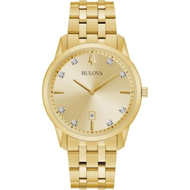 BULOVA RELOJ CLÁSICO SUTTON HOMBRE CUARZO 3 AGUJAS DIAMOND | ORO