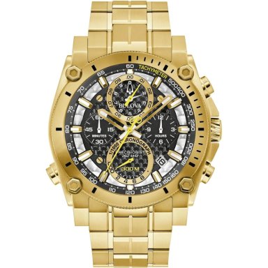 BULOVA RELOJ ICON DE HOMBRE CRONÓGRAFO DE CUARZO ALTA PRECISIÓN | ORO/NEGRO