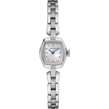 BULOVA RELOJ CLÁSICO DE VESTIR MINI MUJER CUARZO DOS AGUJAS MARCADORES ARÁBIGOS | PLATEADO