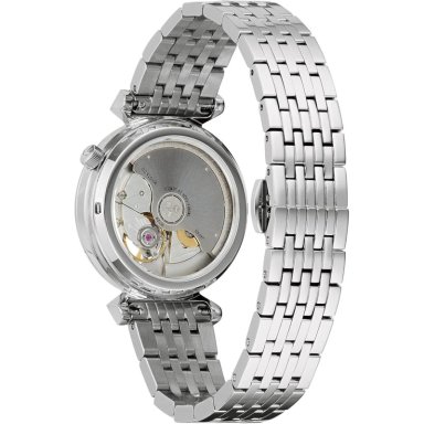 BULOVA RELOJ REGATTA DIAMOND MUJER AUTOMÁTICO APERTURA ABIERTA NÁCAR | PLATEADO - 3