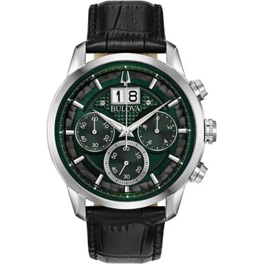 BULOVA RELOJ CLÁSICO SUTTON HOMBRE CRONÓGRAFO 6 AGUJAS CALENDARIO FECHA | NEGRO