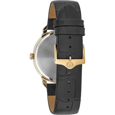 BULOVA RELOJ CLÁSICO PARA HOMBRE DE CUARZO CON 3 AGUJAS Y CORREA DE CUERO | NEGRO - 3