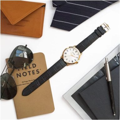 BULOVA RELOJ CLÁSICO PARA HOMBRE DE CUARZO CON 3 AGUJAS Y CORREA DE CUERO | NEGRO - 6