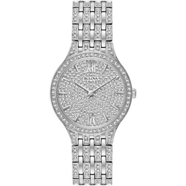 BULOVA RELOJ CRYSTAL PHANTOM MUJER CUARZO DOS AGUJAS CRISTALES PAVÉ | PLATEADO