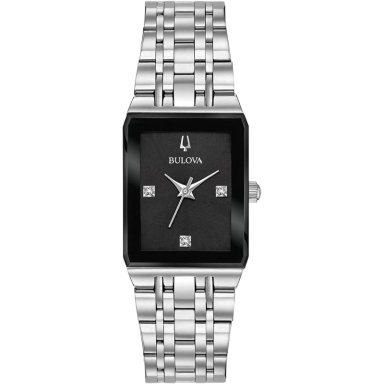 BULOVA RELOJ QUADRA DIAMOND MUJER ACERO INOXIDABLE CUARZO 3 AGUJAS | PLATA - 1