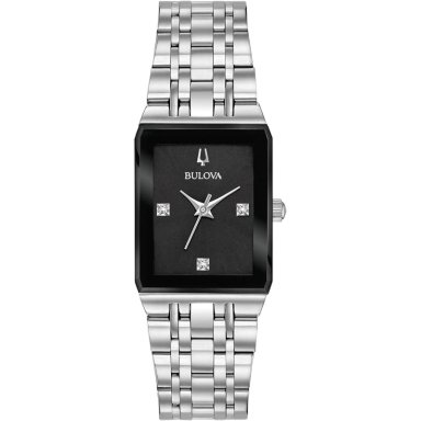 BULOVA RELOJ QUADRA DIAMOND MUJER ACERO INOXIDABLE CUARZO 3 AGUJAS | PLATA - 2