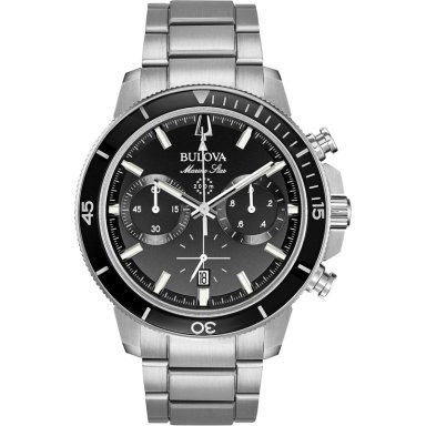 BULOVA RELOJ MARINE STAR HOMBRE CRONÓGRAFO 6 AGUJAS ACERO INOXIDABLE NEGRA | PLATA