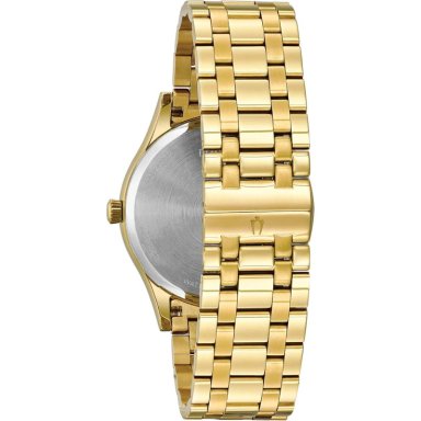 BULOVA RELOJ CLÁSICO HOMBRE ACERO INOXIDABLE DIAMANTES Y FECHA | ORO/NEGRO - 3