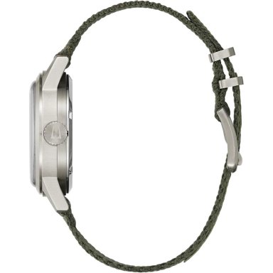 BULOVA RELOJ MILITAR AUTOMÁTICO HOMBRE 3 AGUJAS CORREA NATO CUERO | VERDE - 2