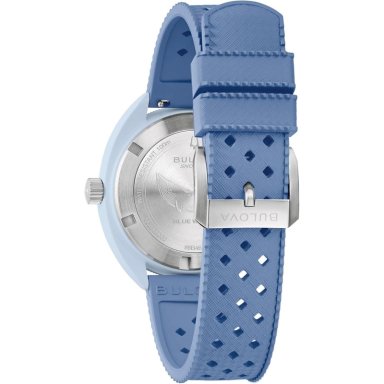 BULOVA RELOJ OCEANOGRAPHER SNORKEL AMAZON CUARZO 3 AGUJAS CERÁMICA CAUCHO | CELESTE - 3