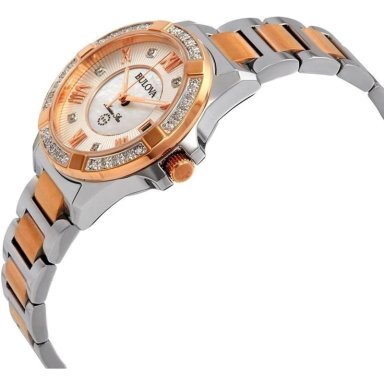 BULOVA RELOJ MARINE STAR MUJER SERIE L CUARZO 3 AGUJAS FECHA DÍA Y DIAMANTES | ORO ROSA - 2