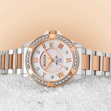 BULOVA RELOJ MARINE STAR MUJER SERIE L CUARZO 3 AGUJAS FECHA DÍA Y DIAMANTES | ORO ROSA - 3