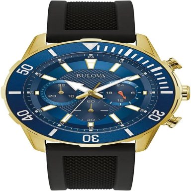 BULOVA RELOJ DEPORTIVO HOMBRE CRONÓGRAFO 6 AGUJAS SILICONA FECHA | NEGRO - 1