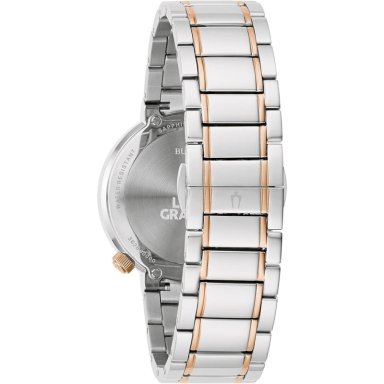 BULOVA RELOJ LATIN GRAMMY MUJER MODERN FUTURO BICOLOR ESFERA GRIS TEXTURIZADA | PLATA/ORO ROSA - 3