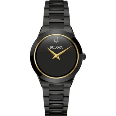 BULOVA RELOJ MODERN MILLENIA DE MUJER CUARZO DOS AGUJAS ACERO INOXIDABLE | NEGRO