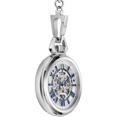 BULOVA RELOJ DE BOLSILLO SUTTON AUTOMÁTICO DE HOMBRE 3 AGUJAS DE CUARZO CADENA | PLATEADO - 2