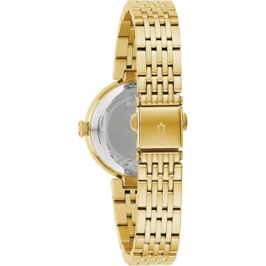 BULOVA RELOJ CLÁSICO MUJER CUARZO 3 AGUJAS ACERO CRISTALES NÁCAR | NEGRO - 3