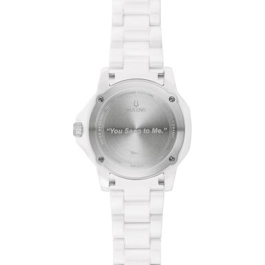 BULOVA RELOJ MARC ANTHONY MARINE STAR MUJER CUARZO 3 AGUJAS CERÁMICA ACERO | BLANCO - 4
