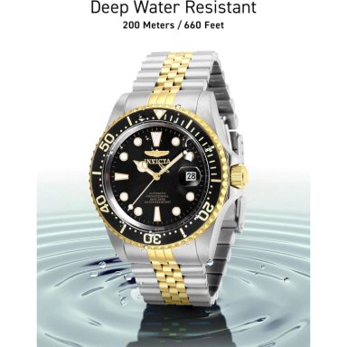 RELOJ INVICTA PRO DIVER PARA HOMBRE ESTILO BUZO AUTOMÁTICO | NEGRO Y PLATEADO - 5