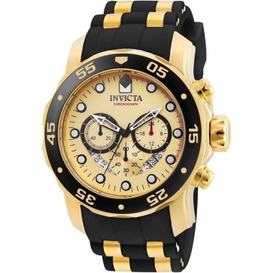 RELOJ INVICTA PRO DIVER PARA HOMBRE ACERO INOXIDABLE CORONA DE EMPUJE | AMARILLO Y NEGRO