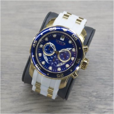 RELOJ INVICTA PRO DIVER PARA HOMBRE ACERO INOXIDABLE CRISTAL DE FUSIÓN DE LLAMA | AZUL MARINO Y ORO - 2