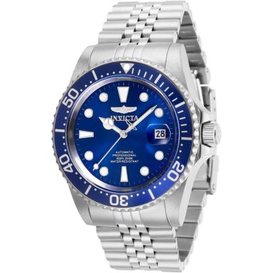 RELOJ INVICTA PRO DIVER PARA HOMBRE RESISTENTE AL AGUA CORONA ATORNILLADA | AZUL Y PLATEADO