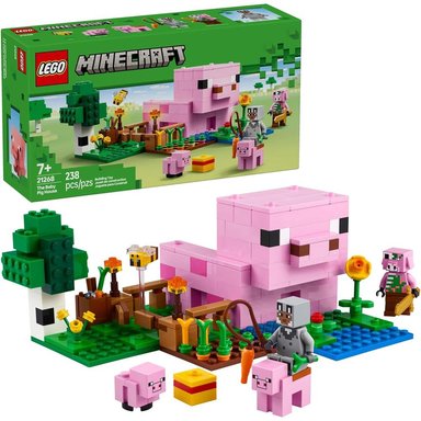 LEGO MINECRAFT LA CASA DEL CERDITO BEBÉ, INCLUYE 2 MINIFIGURAS PARA JUEGO - 1