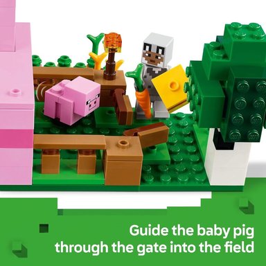 LEGO MINECRAFT LA CASA DEL CERDITO BEBÉ, INCLUYE 2 MINIFIGURAS PARA JUEGO - 4