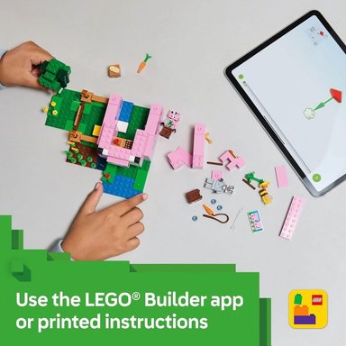 LEGO MINECRAFT LA CASA DEL CERDITO BEBÉ, INCLUYE 2 MINIFIGURAS PARA JUEGO - 6