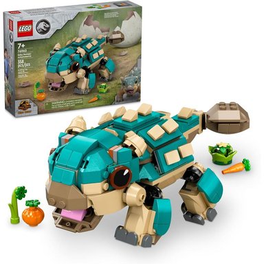LEGO JURASSIC WORLD BABY BUMPY, JUGUETE DE DINOSAURIO ANQUILOSAURIO PARA ARMAR - 1