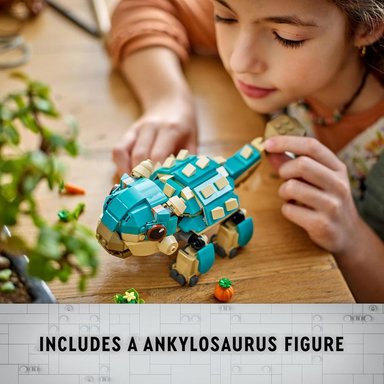 LEGO JURASSIC WORLD BABY BUMPY, JUGUETE DE DINOSAURIO ANQUILOSAURIO PARA ARMAR - 6