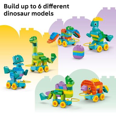LEGO DUPLO TOWN DINOSAURIOS SOBRE RUEDAS, JUEGO EDUCATIVO Y CONSTRUCCIÓN - 6