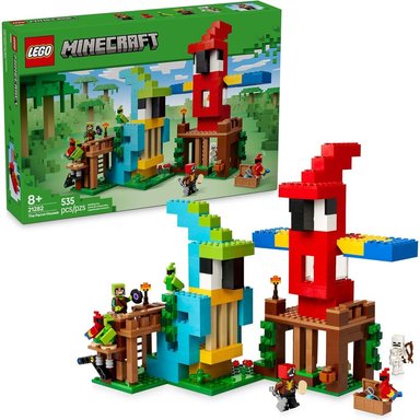 LEGO MINECRAFT CASAS PARA LOROS, MINIFIGURAS Y ACCESORIOS DE JUEGO