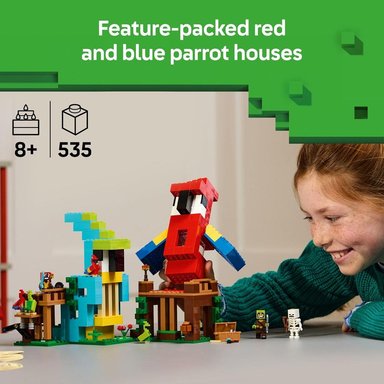 LEGO MINECRAFT CASAS PARA LOROS, MINIFIGURAS Y ACCESORIOS DE JUEGO - 2