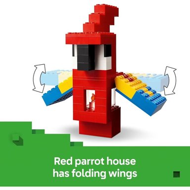 LEGO MINECRAFT CASAS PARA LOROS, MINIFIGURAS Y ACCESORIOS DE JUEGO - 3