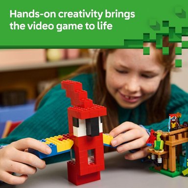 LEGO MINECRAFT CASAS PARA LOROS, MINIFIGURAS Y ACCESORIOS DE JUEGO - 5
