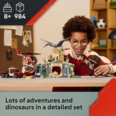 LEGO JURASSIC WORLD MISIÓN AÉREA, CONSTRUCCIÓN CON SPINOSAURUS Y QUETZALCOATLUS - 2