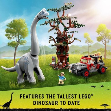 LEGO JURASSIC WORLD BRACHIOSAURUS DISCOVERY SET CON DINOSAURIO Y JEEP - 4