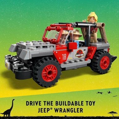 LEGO JURASSIC WORLD BRACHIOSAURUS DISCOVERY SET CON DINOSAURIO Y JEEP - 5